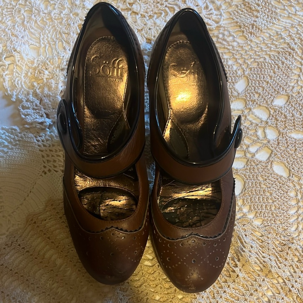 Sofft Brown Mary Jane Heels